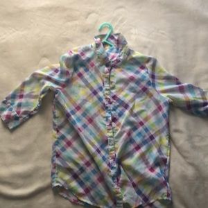MULTI-COLOR KIDS PLAID BUTTON DOWN SHIRT